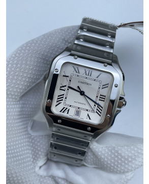 (준비완료/특급배송)NO.2818/ 3K공장 까르띠에 산토스 드 화이트다이얼 40MM 브슬 라지