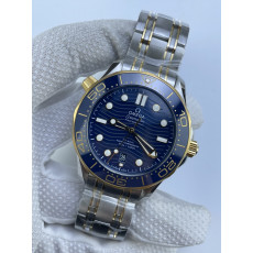 (준비완료/특급배송)NO.3294/VS공장 오메가 다이버 300 옐로우골드 콤비 블루다이얼 블루 브슬